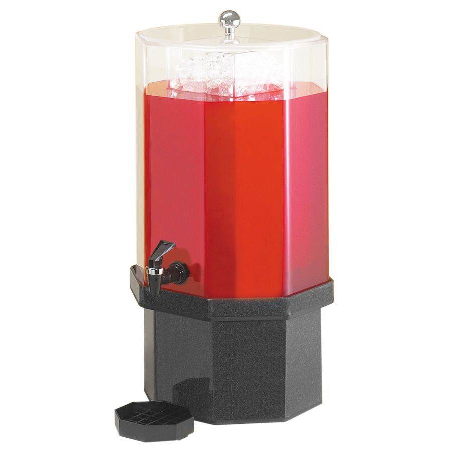 Cal-Mil&reg; Granite Charcoal Base Octagonal Pacifica Bev. Dispenser