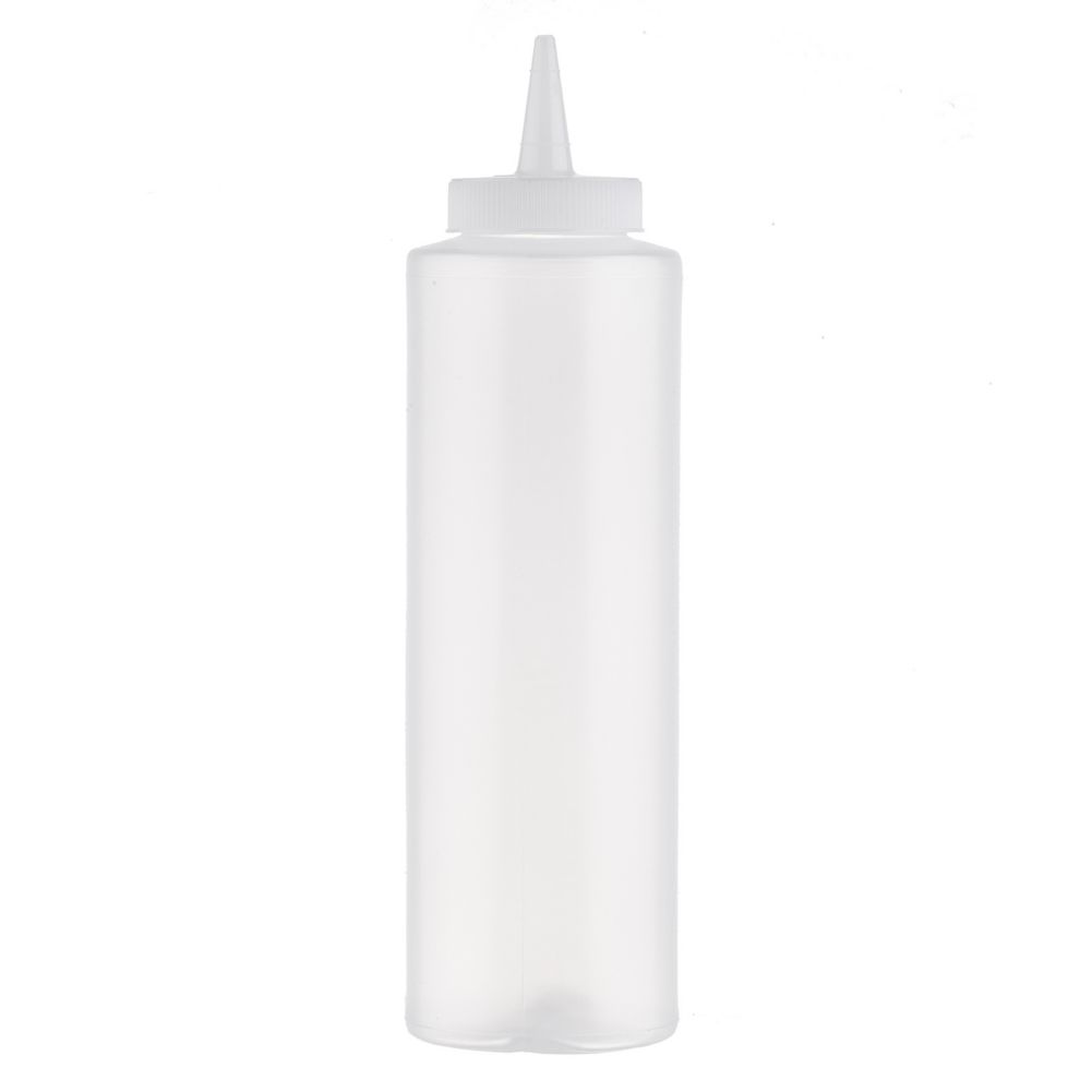 Tablecraft 12 Oz Standard Cone Tip Natural Squeeze Dispenser