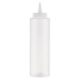 Tablecraft 12 Oz Standard Cone Tip Natural Squeeze Dispenser