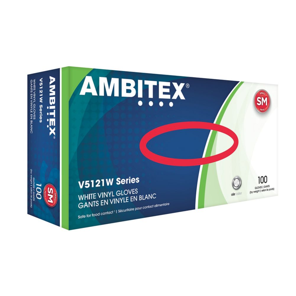 Tradex Ambitex&reg; Small Powdered All Purpose Synthetic Vinyl Gloves