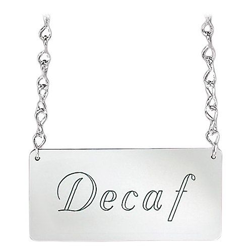 Cal-Mil&reg; Silver Decaf Urn Chain Sign w/ 24" Chain, Silver