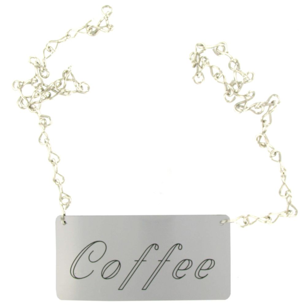 Cal-Mil&reg; "Coffee" Sign and Chain for Urn