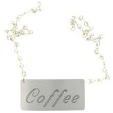 Cal-Mil&reg; "Coffee" Sign and Chain for Urn