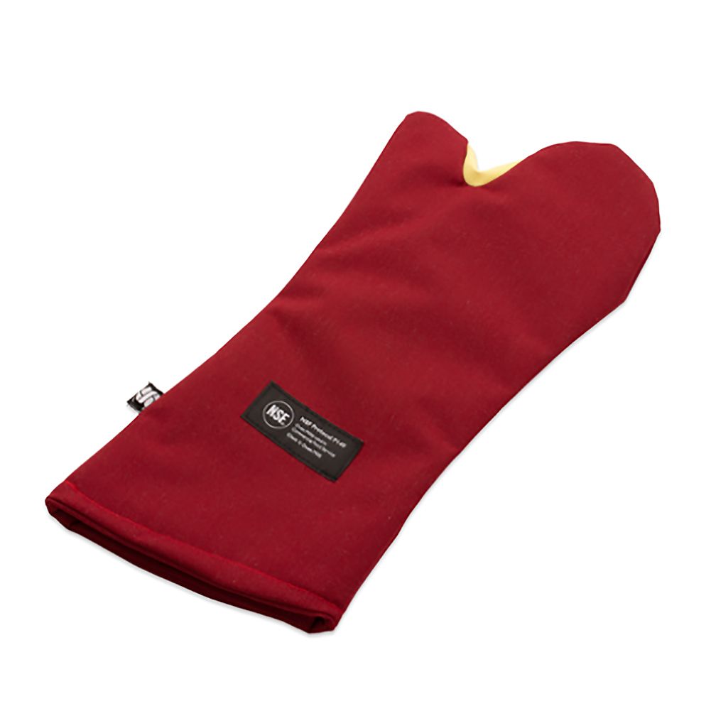 San Jamar Cool Touch Flame 18" Conventional Oven Mitt with Kevlar&reg;