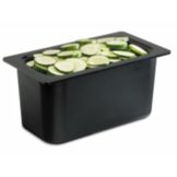 San Jamar&reg; Chill-It&reg; Black 1/3-Size Food Pan