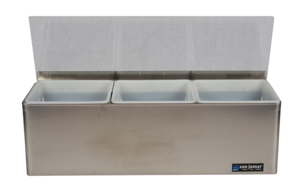 San Jamar&reg; EZ-Chill&reg; Stainless Steel Garnish Center