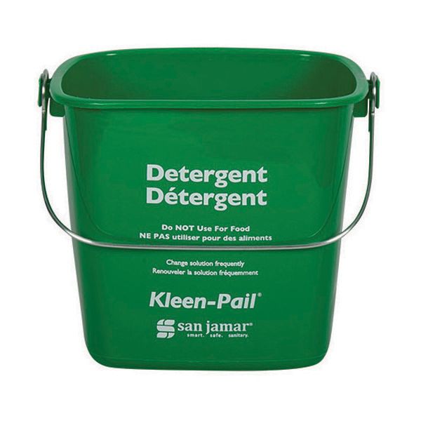 San Jamar&reg; Green 6-Quart Kleen-Pail&reg;