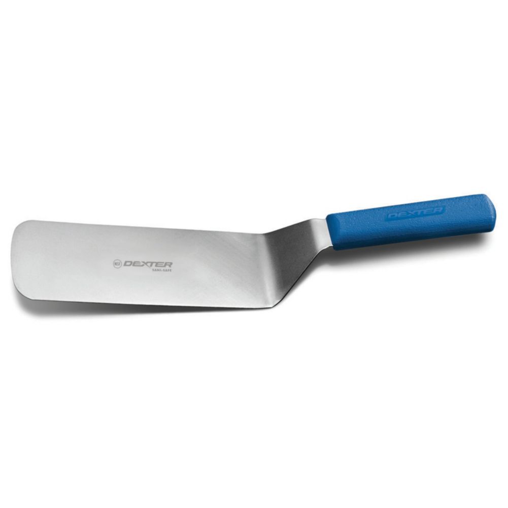 Dexter Russell Sani-Safe Blue Handle 8 x 3" Cake Turner