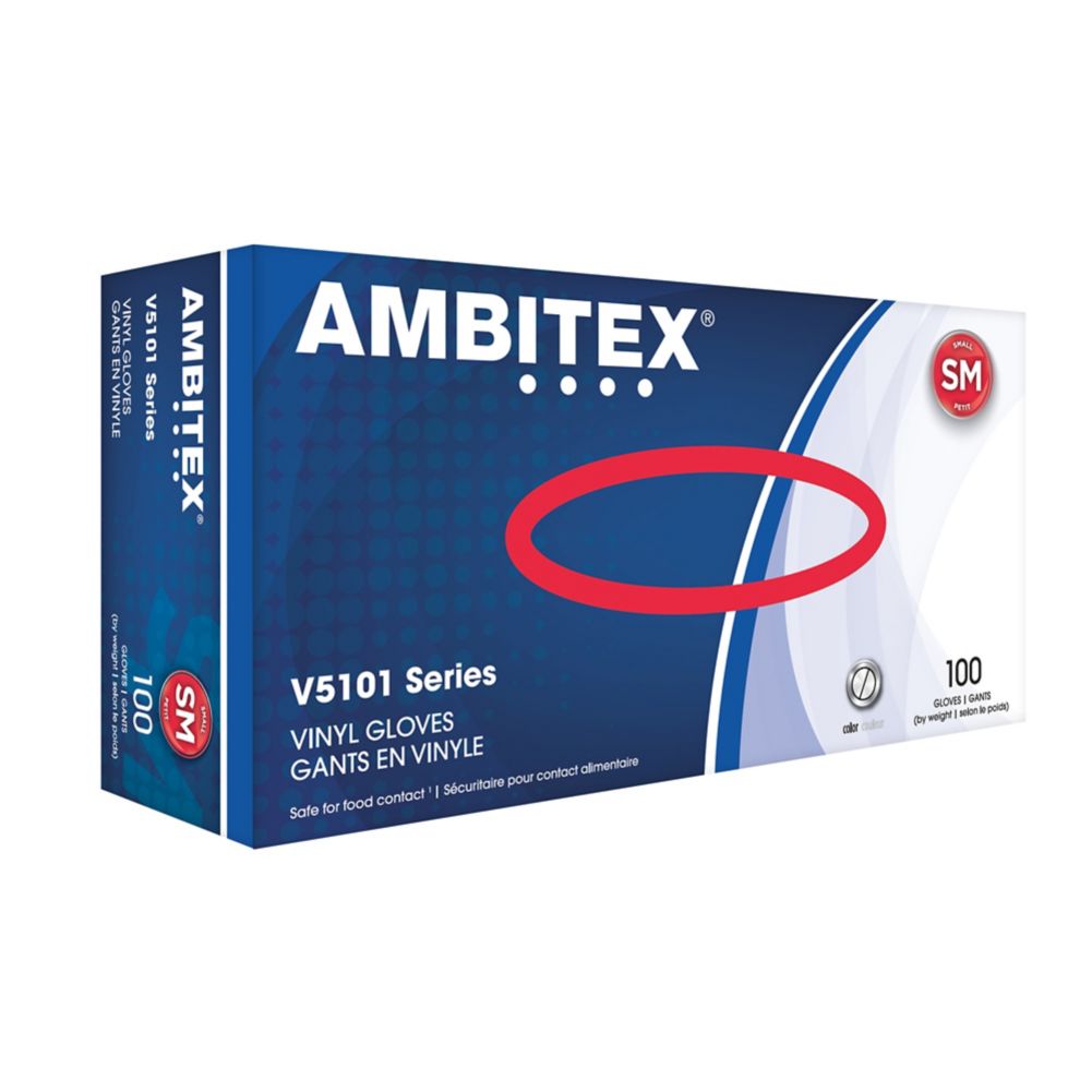 Tradex Ambitex&reg; Small Powdered General Purpose Vinyl Gloves