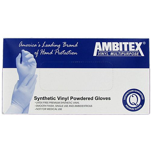 Tradex Ambitex&reg; Small Powdered General Purpose Vinyl Gloves