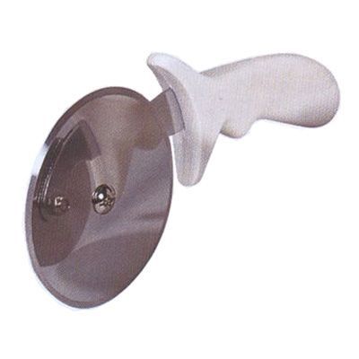Allied Metal 4" Pizza Cutter with White Plastic Handle