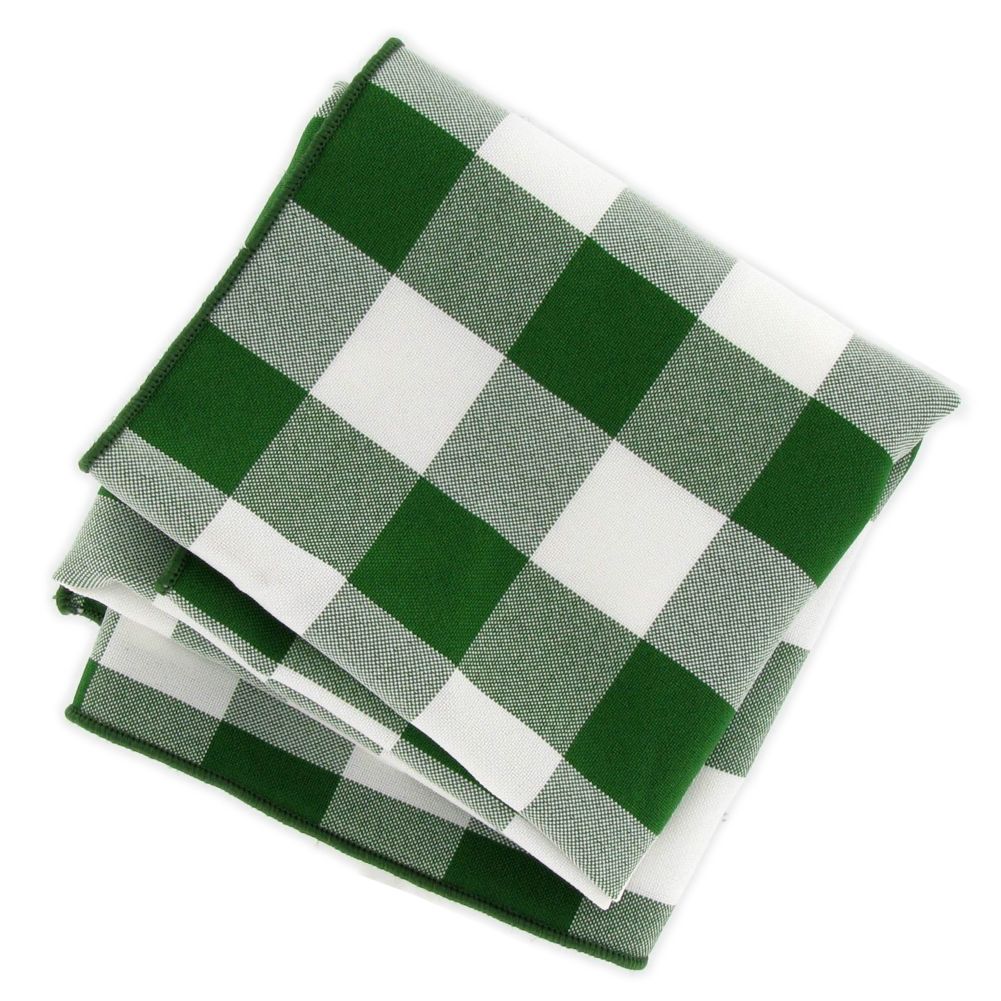 Green & White Checked Napkin, 20" x 20"
