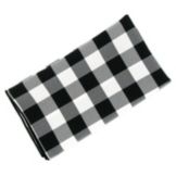 Black & White Checked Napkin, 20" x 20"