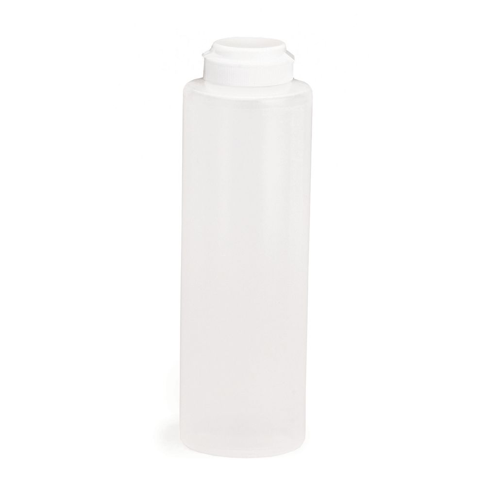 Tablecraft 12 oz Natural Squeeze Dispenser with Hinged Top