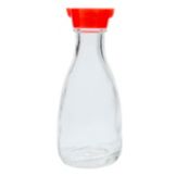Town Food Service 6 Oz. Red Glass Soy Sauce Bottle