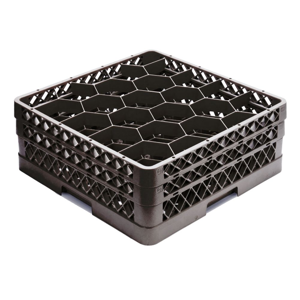 Traex&reg; 20 Compartment Black 2 Extender Glass Rack