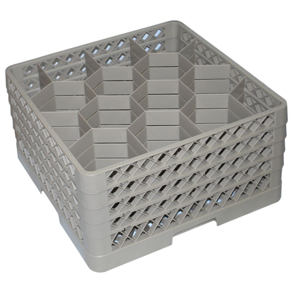 Traex&reg; 12 Compartment Beige Glass Rack with 4 Extenders