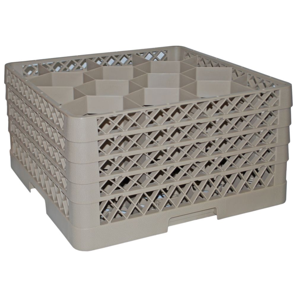 Traex&reg; 12 Compartment Beige Glass Rack with 4 Extenders