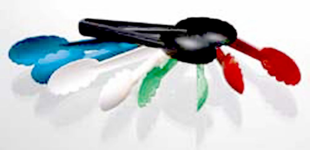 Matfer Bourgeat Red Exoglass&reg; Food Tongs, 9-1/2"