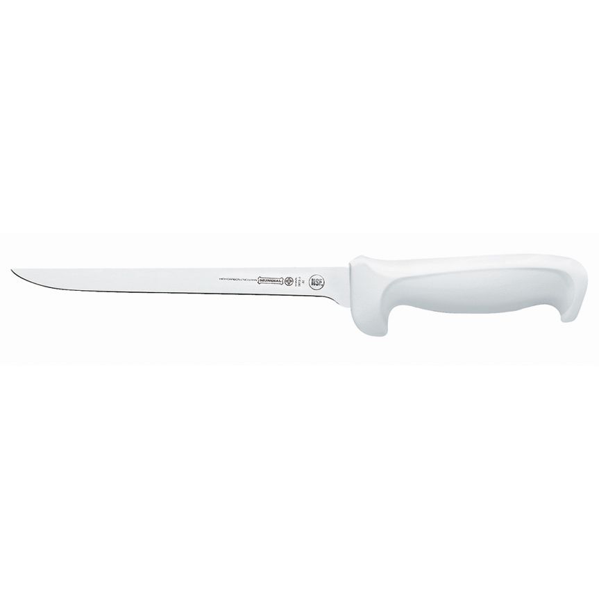 Mundial Narrow Flexible Fillet Knife w/ White Poly Handle