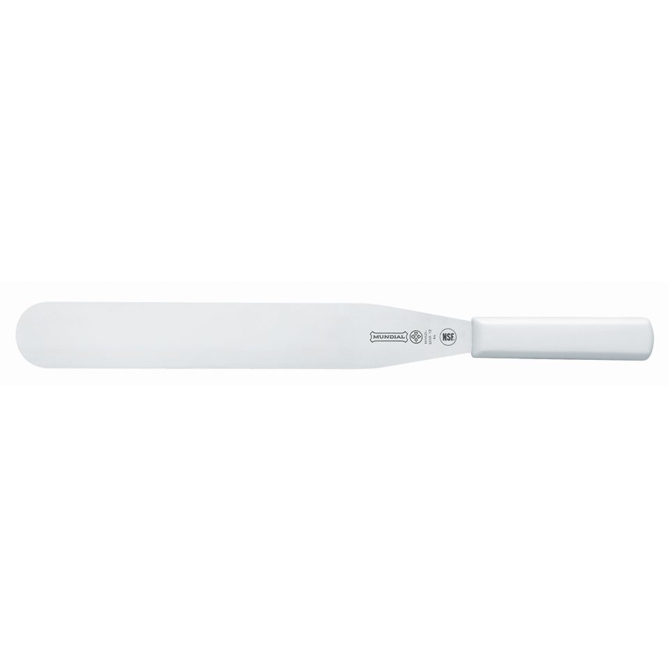 Mundial Baker's Icing Spatula w/ White Poly Handle - 12"