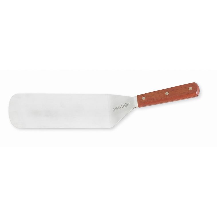Mundial Round Edge Wood Handle Turner - 8" x 3"