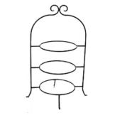Metal 3 Tiered Plate Holder w/8" Rings