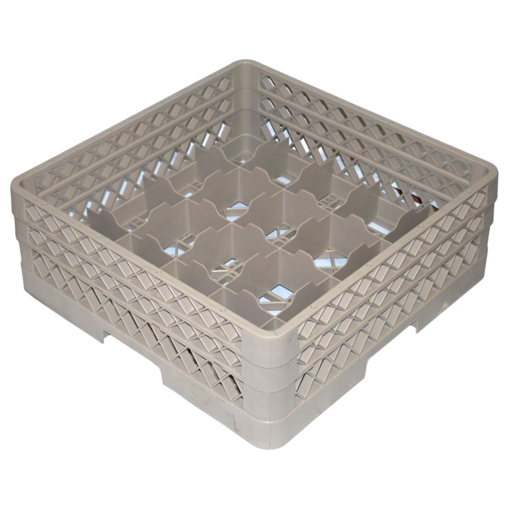 Traex&reg; 20 Compartment 2 Open Extenders Beige Glass Rack