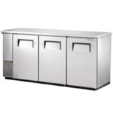 True&reg; S/S Solid Door Food Rated Back Bar Cooler for 180 6-Packs