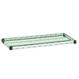 Focus Foodservice 24"W x 60"L Green Epoxy Coated Wire Shelf