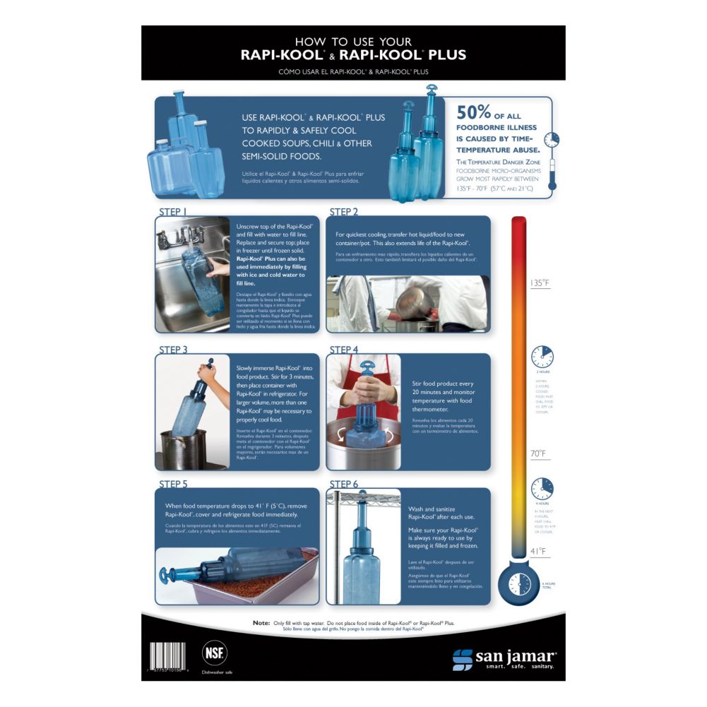 San Jamar&reg; Rapi-Kool&reg; Wall Chart