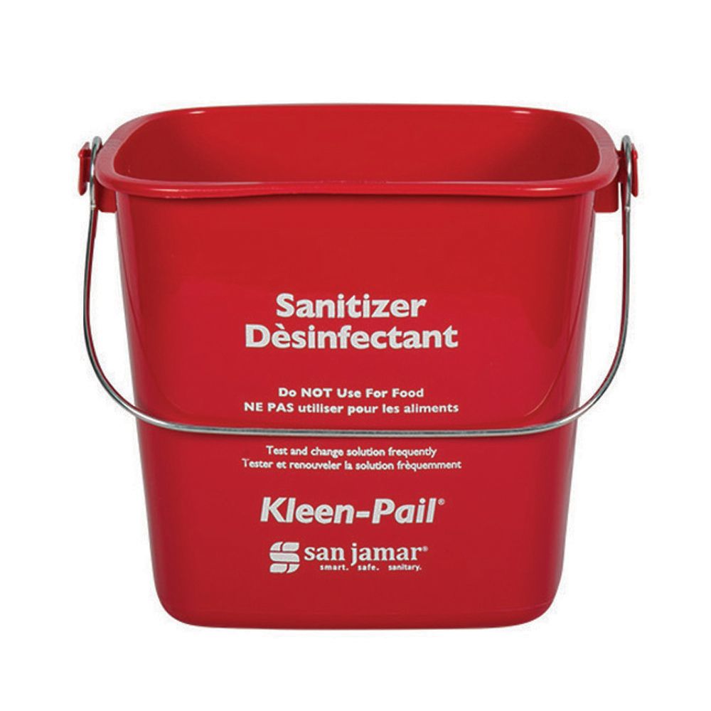 San Jamar&reg; Red 3-Quart Kleen-Pail&reg;