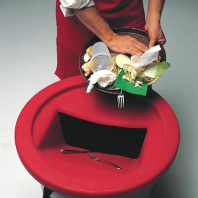 Golden West The Chute&reg; Red Flatware Trap For 55 Gal. Containers