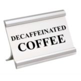 Matte Silver DECAF 3.5 x 2 Coffee Break Metal Sign