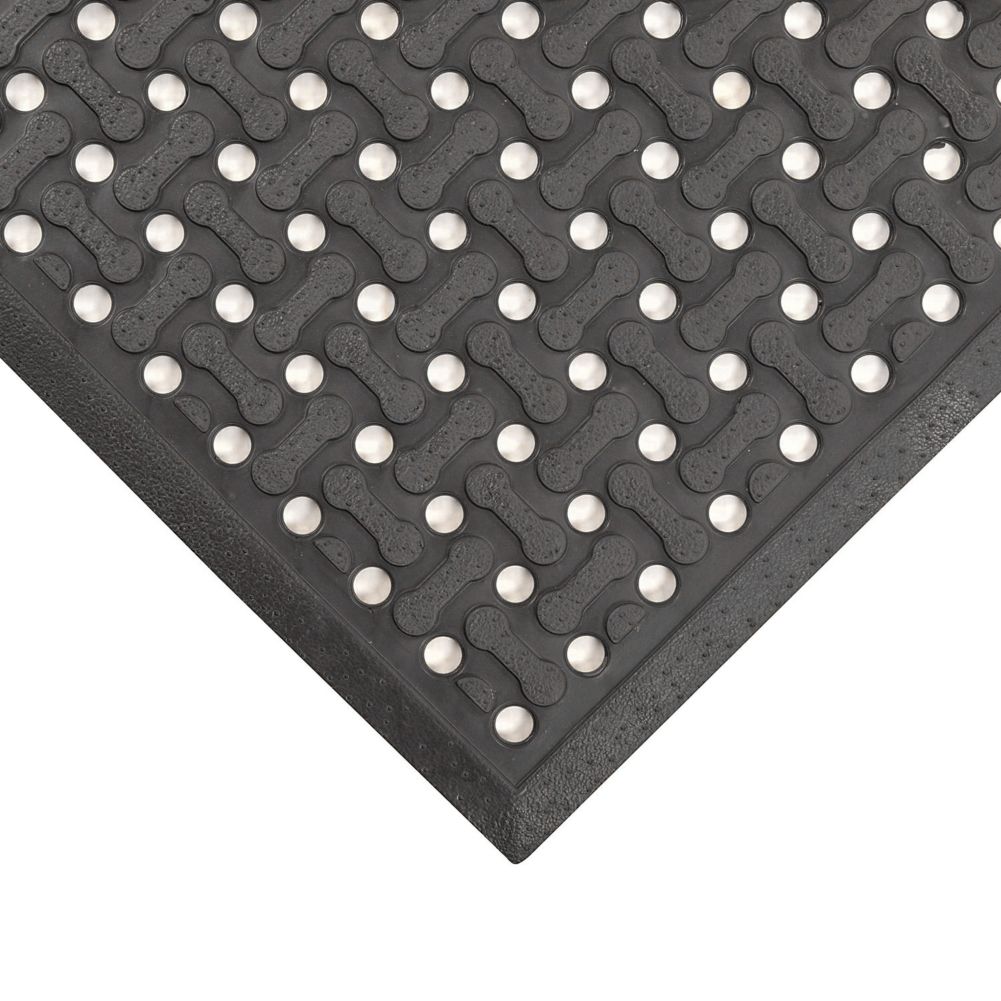 NoTrax&reg; Black 3' x 5' Superflow&reg; Floor Mat