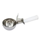 Winco White Handle #6 Ice Cream Disher