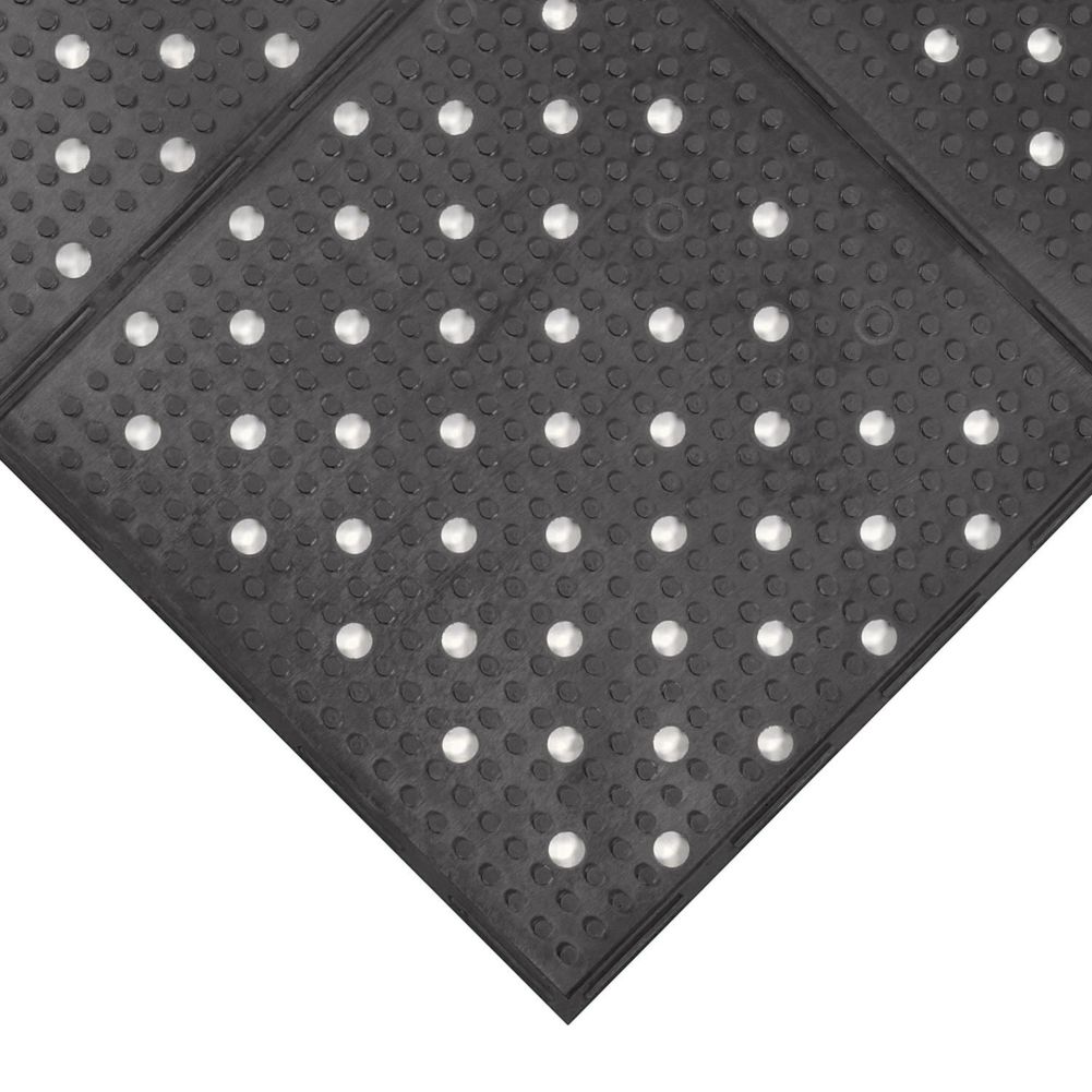 NoTrax&reg; Black Rubber 3' x 4' Multi Mat II&reg; Mat