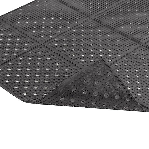 NoTrax&reg; Black Rubber 3' x 4' Multi Mat II&reg; Mat