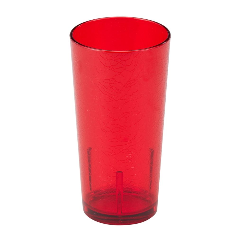 Cambro 16 Oz Del Mar Tumbler w/ Crackle Finish, Ruby Red