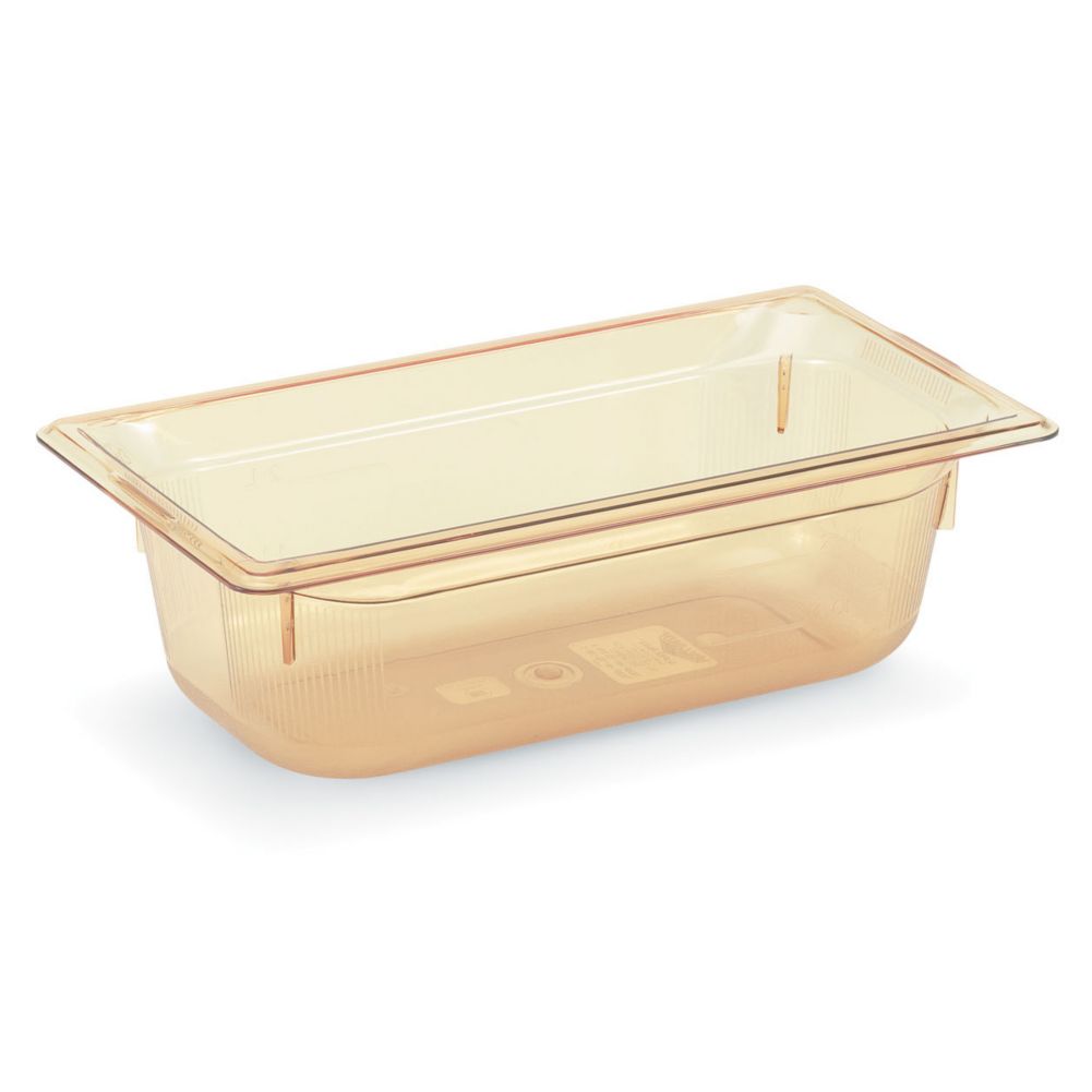 Super Pan 3 1/3 Size High Temperature Plastic Pan, Amber, 6.8 Qt