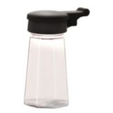 Traex&reg; 2 oz Black Flip Top Lid Salt and Pepper Shaker
