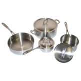 Adcraft&reg; Stainless Steel Deluxe 7 Piece Cookware Set