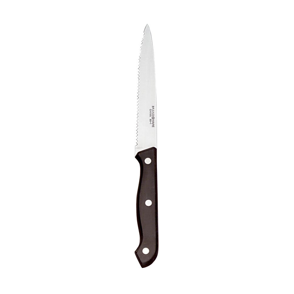 World Tableware S/S Pointed Tip Steak Knife w/ Black Bakelite Handle