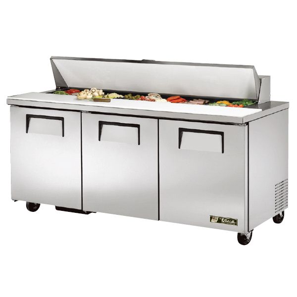 True&reg; 2-Door 18-Pan 19 Cu Ft S/S Sandwich & Salad Unit