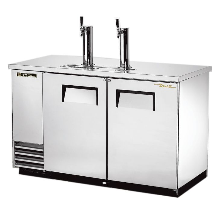 True&reg; 2-Tap S/S Direct Draw Beer Dispenser f/ 2 Half Barrels