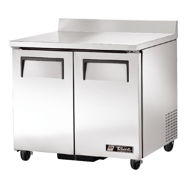 True&reg; S/S Solid Door 4-Shelf 8.5 Cu Ft Worktop Refrigerator