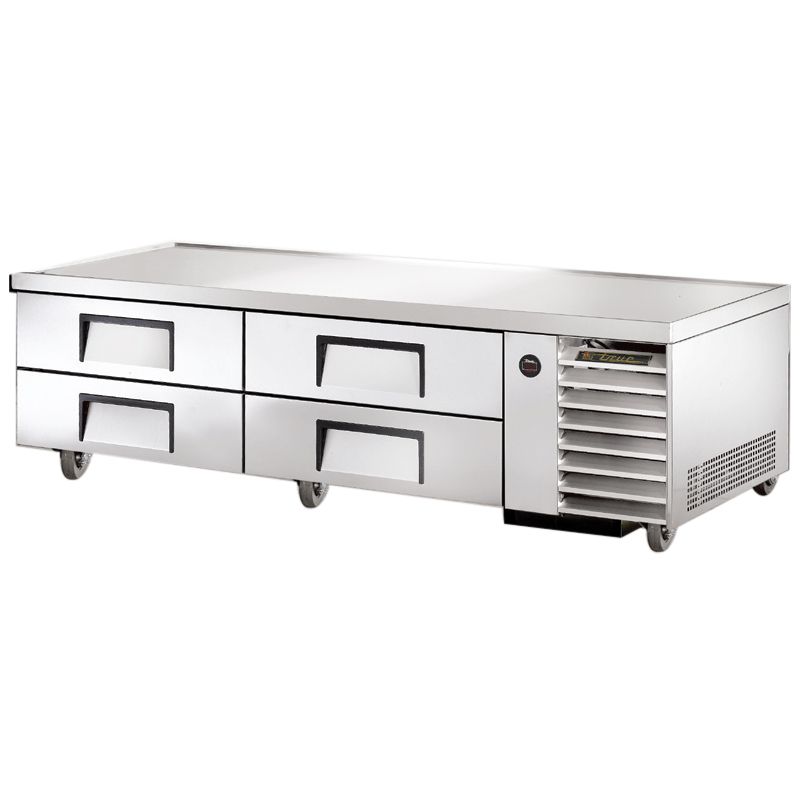 True&reg; S/S 79"W 4-Drawer Refrigerated Chef Base