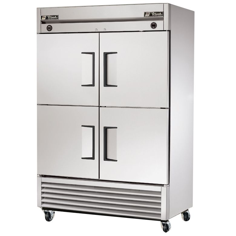 True&reg; T-Series 4 Half Door 6-Shelf Reach-In Refrigerator / Freezer
