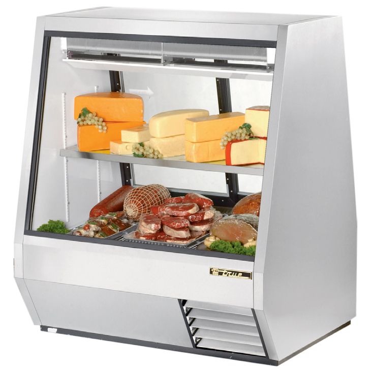 True&reg; 2-Sliding Door 1-Full Shelf Double-Duty 28 Cu Ft Deli Case