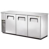 True&reg; S/S 2-Solid Door 4-Shelf Back Bar Cooler for 150 6-Packs